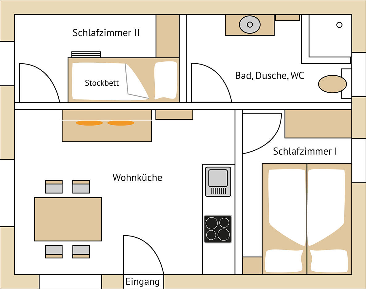 Bungalow Grundriss